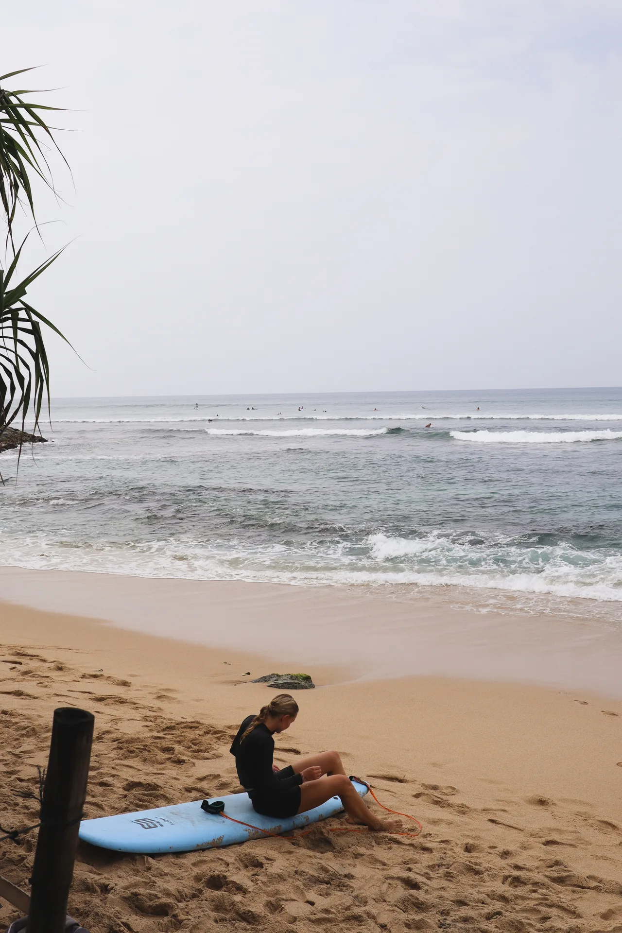 Waves rolling onto the sand at Kabalana Beach